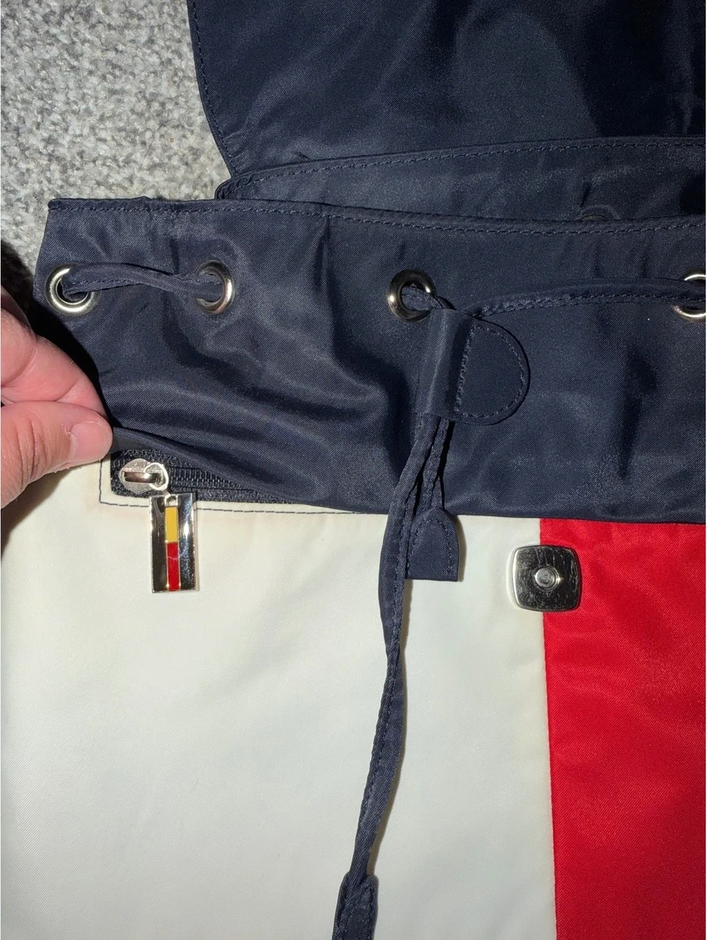 Tommy Hilfiger Vintage Colorblock Backpack with Matching Wallet